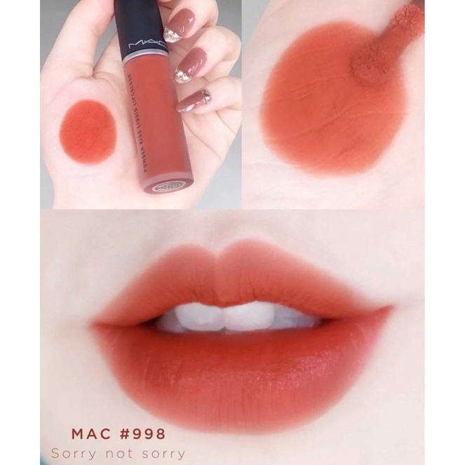 [BILL US] Son kem lì MAC Powder Kiss Liquid Lipcolour (Marrakesh-mere, Devoted to Chili, Sorry Not Sorry, Mull It Over)