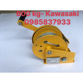 Tời quay tay 0.6 tấn tự hãm Kawasaki Nhật tự hãm chất lượng hàng đầu tại Máy cầm tay NTT bảo hành dài hạn an toàn cao
