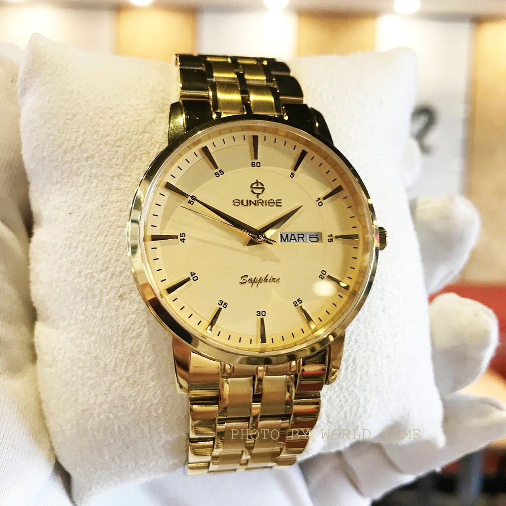 Đồng Hồ Nam Sunrise DM1216SWA  Sapphire Chống Xước , Chống Nước