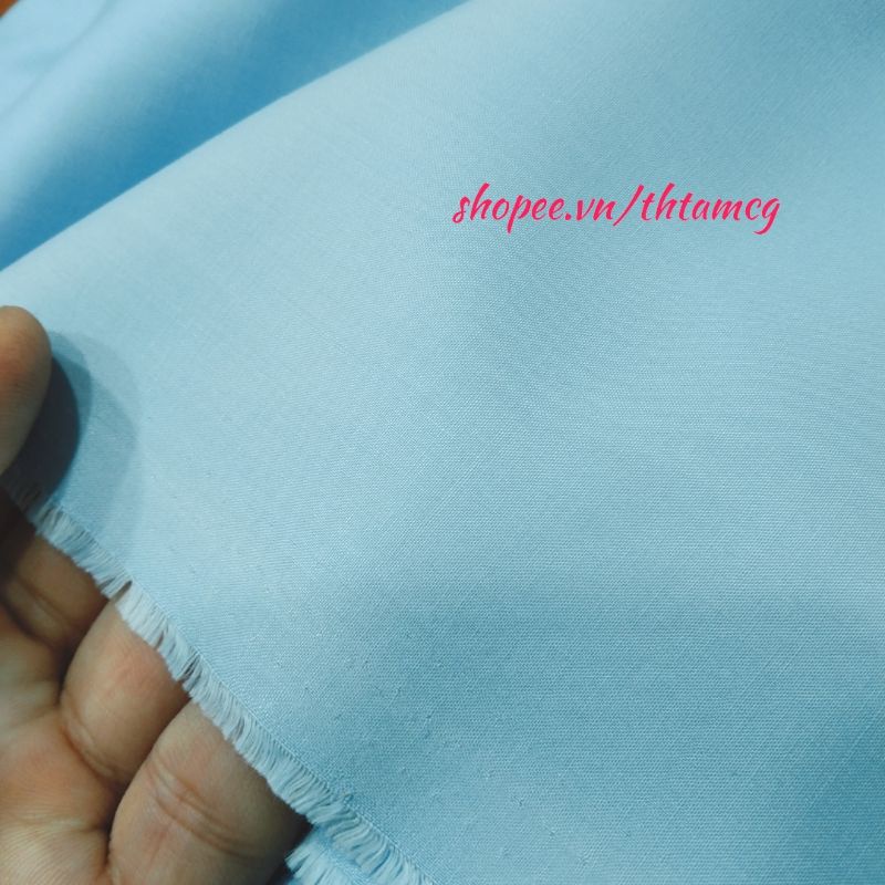 Vải May Áo Sơ Mi Màu Xanh Da Trời / Xanh Biển Nhạt Kate Silk Mỹ USA 9009