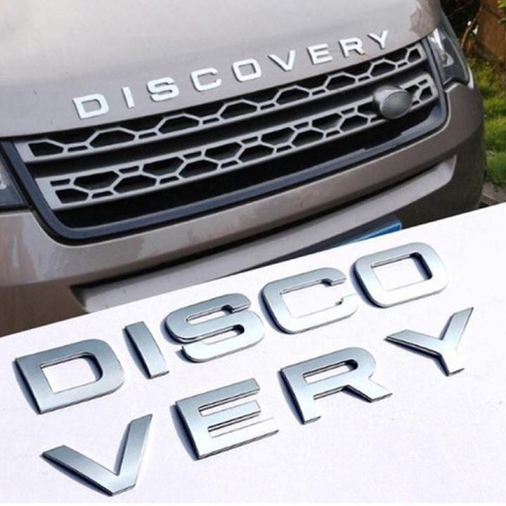 Decal tem dán Discovery xe ô tô chữ nổi