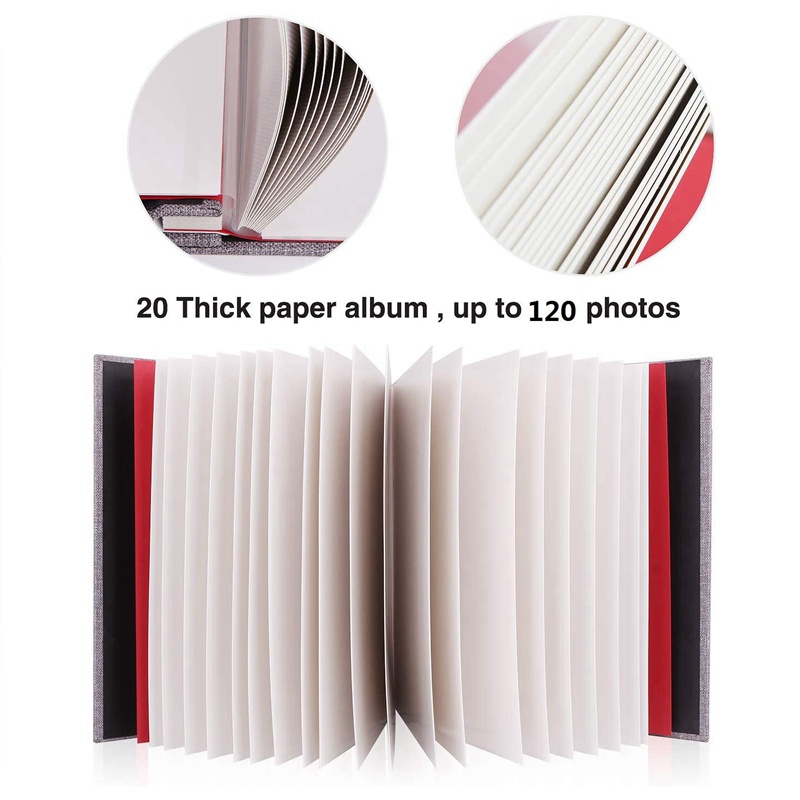 Album Ảnh Lưu Niệm DIY Bằng Vải Lanh Dày Dặn Với Màng Bảo Vệ Tiết Kiệm Hình Ảnh Vĩnh Viễn