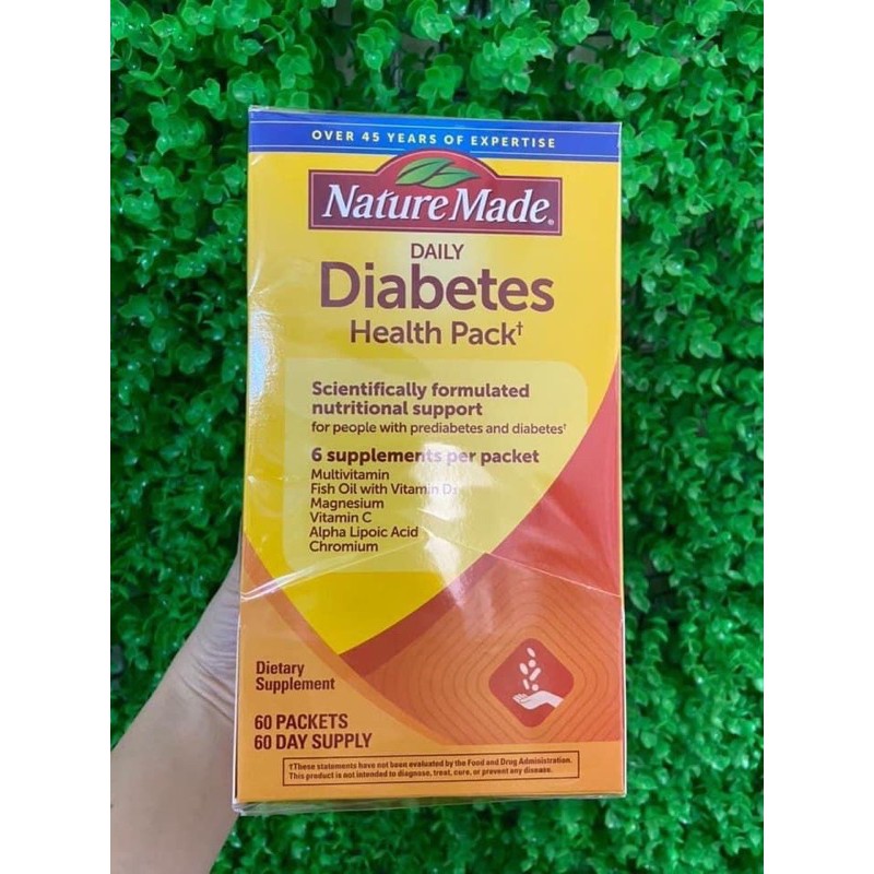Thực phẩm chức năng Điều Hòa Tiểu Đường Nature Made Diabetes Health Pack 60 Gói