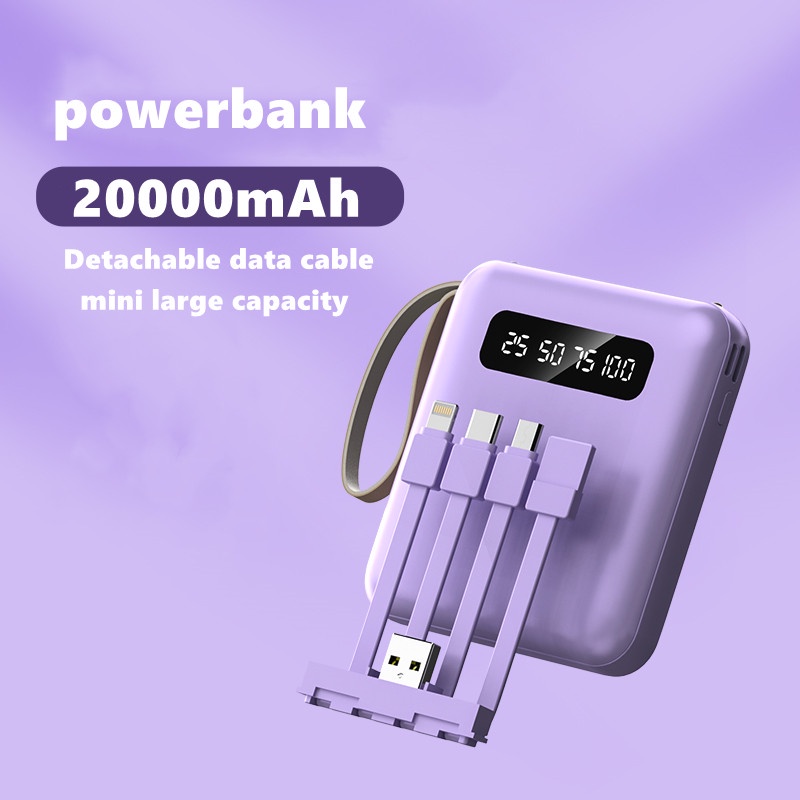 Sạc dự phòng YM493s 20000mAh 3 đầu ra với dây cáp Type-C thích hợp cho ip