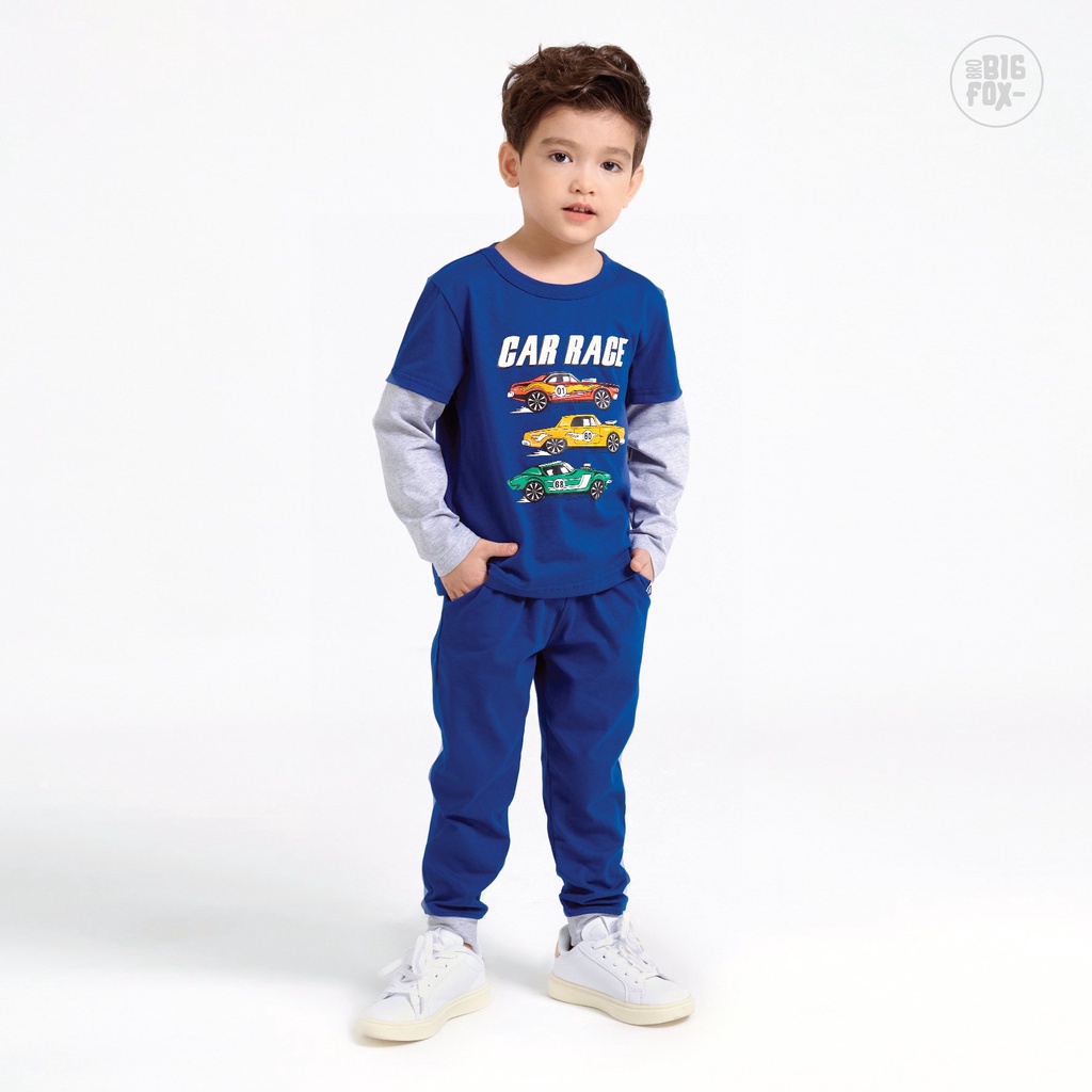 Quần dài thu đông cho bé trai bé gái thun cotton mặc nhà Bigfox - Miss Meow size đại trẻ em 3,4,5,6,8 tuổi
