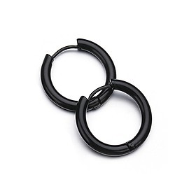 Bông tai nam inox khuyên tròn cá tính