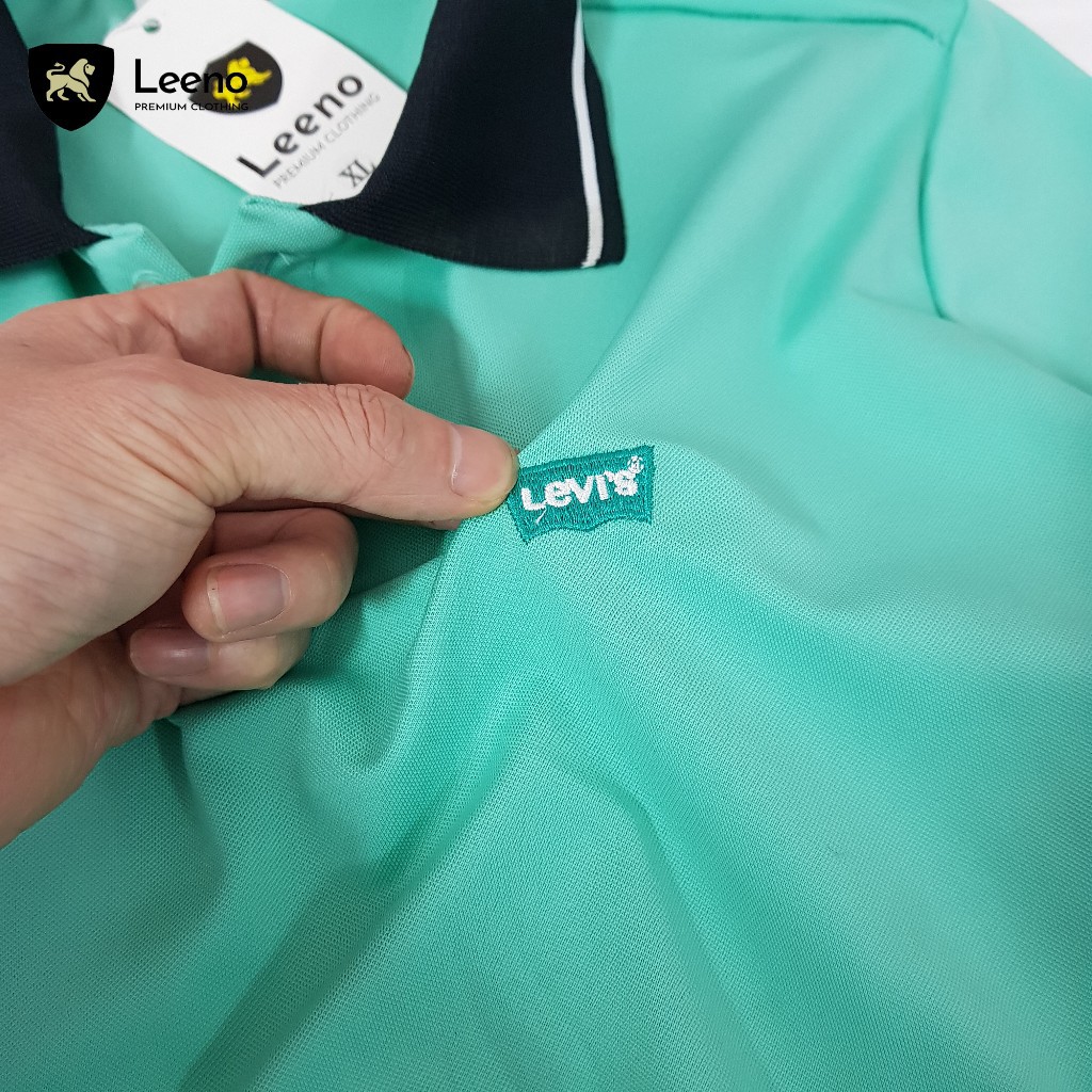 Áo thun nam - Áo polo Unisex có cổ cao cấp giãn 4 Chiều hình thêu Leeno | BigBuy360 - bigbuy360.vn