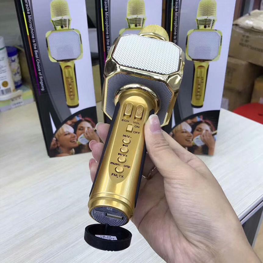 Micro hát karaoke kèm loa bluetooth 3 trong 1 Micro Kèm Loa Bluetooth Karaoke Sd-10, Âm Thanh Sống Động