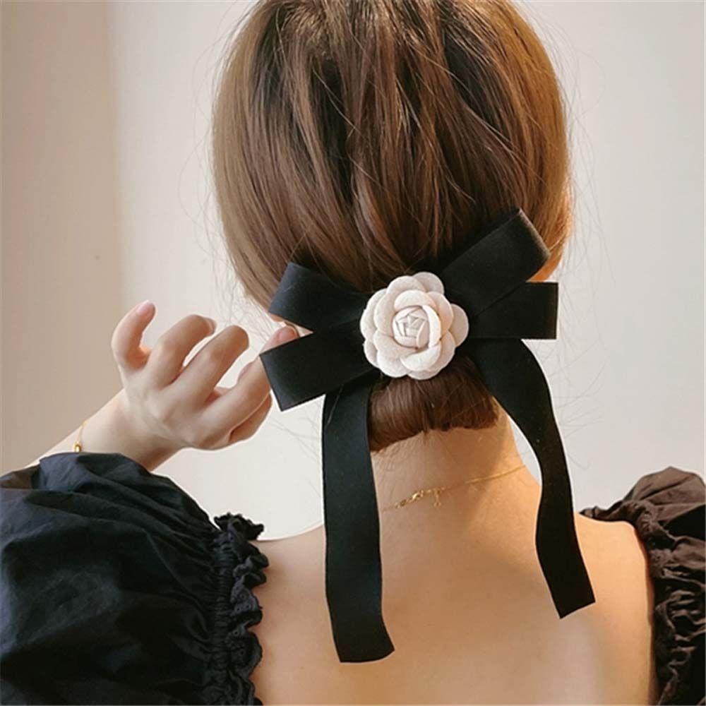 Kẹp Tóc Hình Nơ Màu Ngà Phong Cách Hàn Quốc Cho Nữ