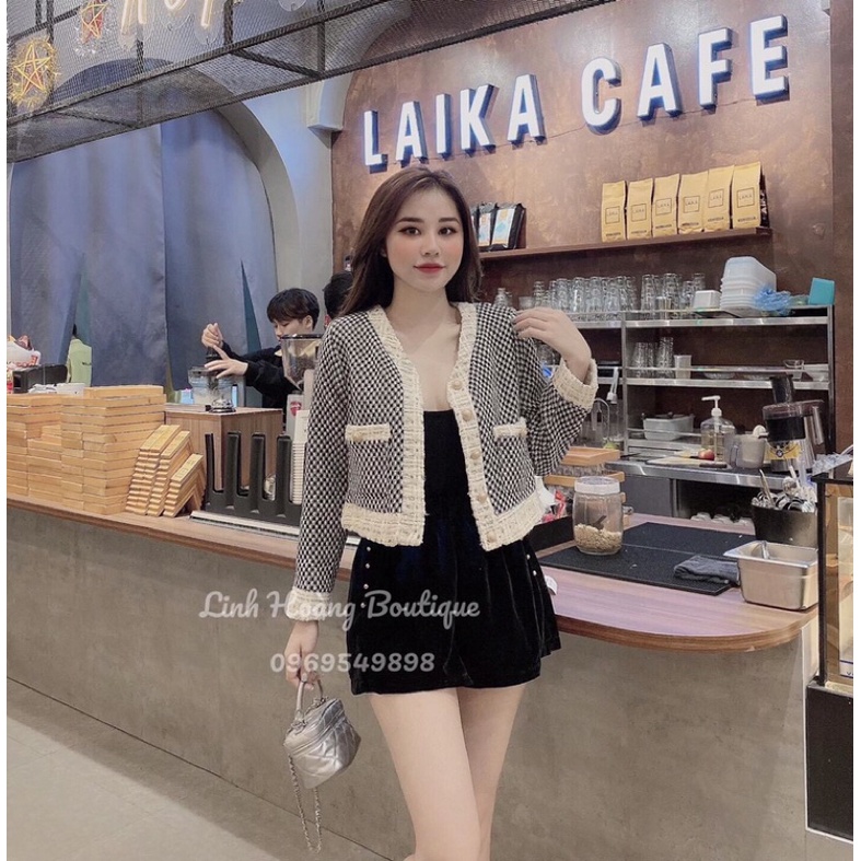 Áo dạ quảng châu mềm cúc đồng chất dạ mềm xinh lắm lun, áo siêu hịnnnn