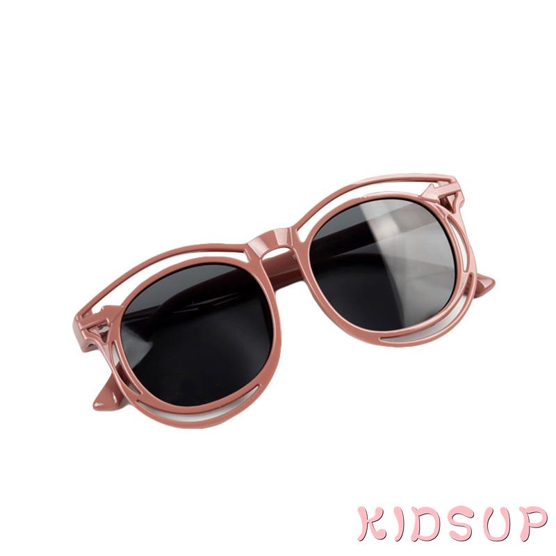 Kính râm thời trang chống tia UV màu sắc đơn giản dành cho bé 2-10 tuổi