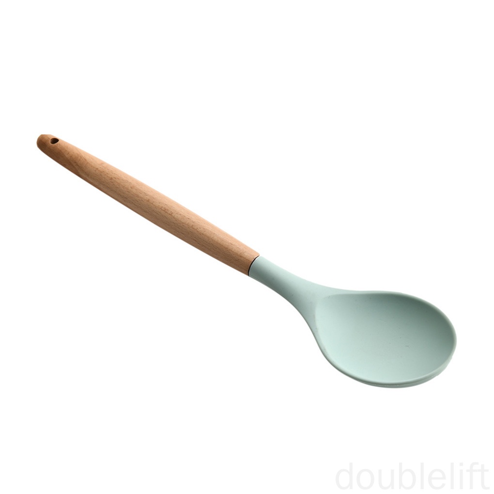 Dụng cụ nấu ăn nhà bếp với tay cầm gỗ chống dính nhiều loại tùy chọn tiện lợi