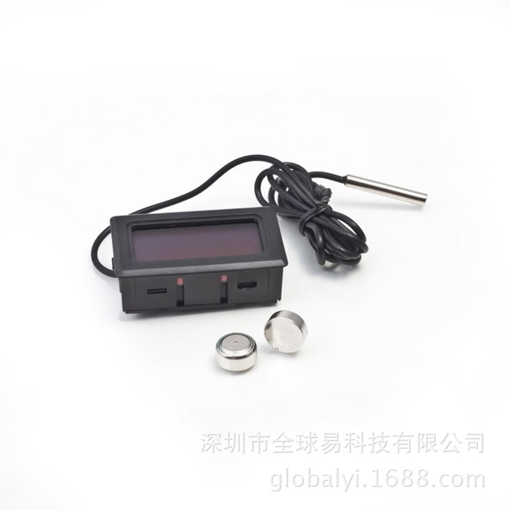Nhiệt kế điện tử mini dầu dò dây dài 1M màn hình LCD tặng 2 pin LR44