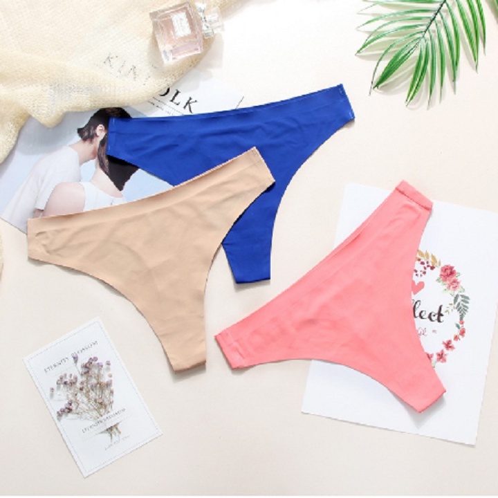 SET 3 Quần lọt khe quyến rũ không lộ viền - Quần lót nữ su trơn sexy tàng hình LOTNU11