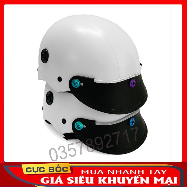 Nón Bảo Hiểm Ốc TiTan Phủ Mờ Thời Trang Nam Nữ Có Lỗ Thông Gió Chất Lượng tốt