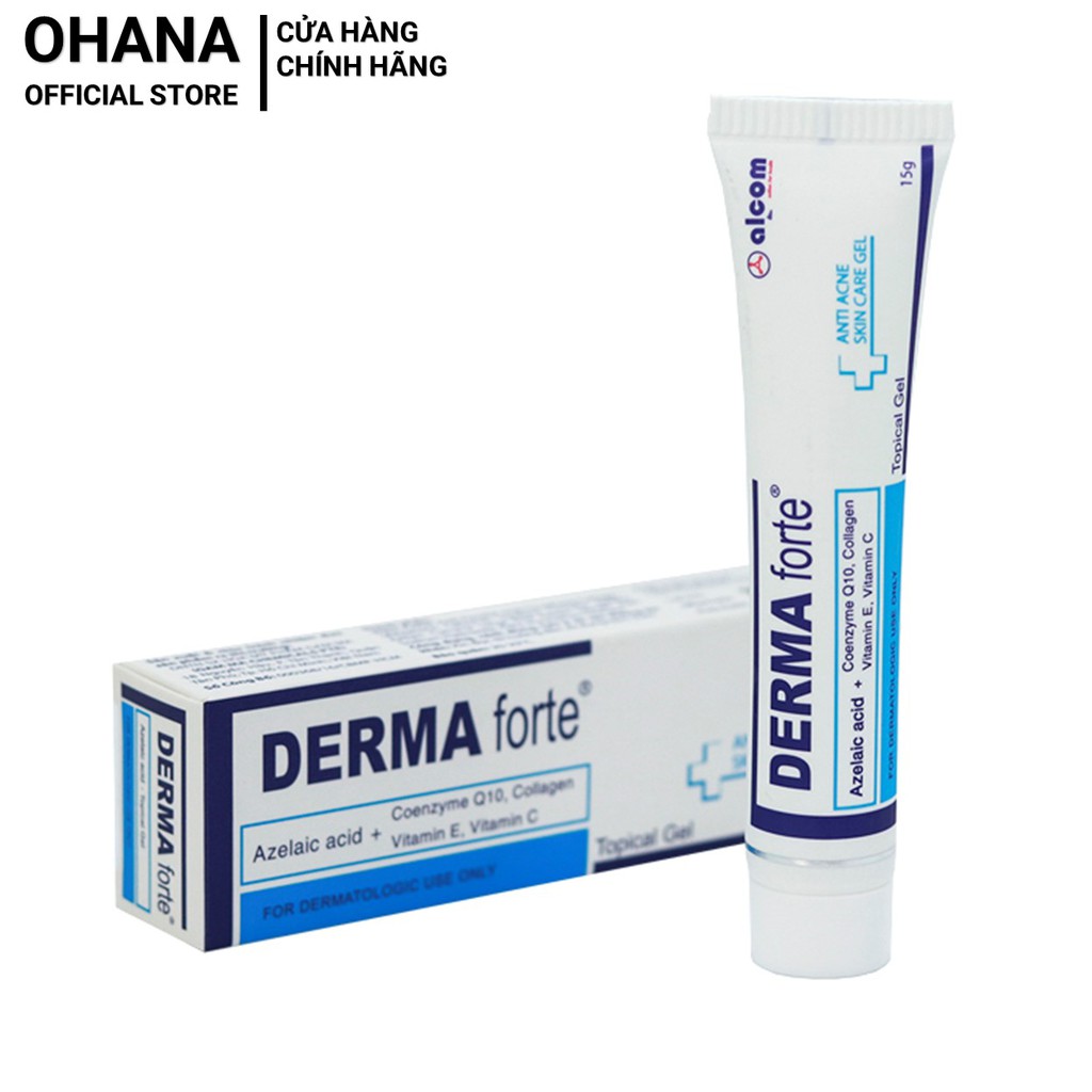 [DERMA] Gel giảm mụn, ngừa thâm sẹo, dưỡng trắng mịn da Gamma Derma Forte Gel 15g (Bản Thường)