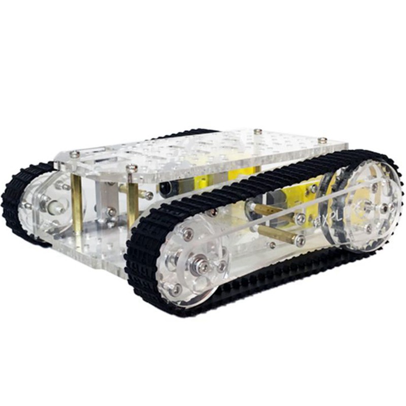 Bộ khung gầm xe tăng robot trong suốt dùng cho xe tăng Arduino