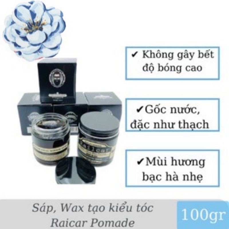 Sáp vuốt tóc Railcar Quality Pomade 100gr tạo kiểu giữ nếp cho tóc