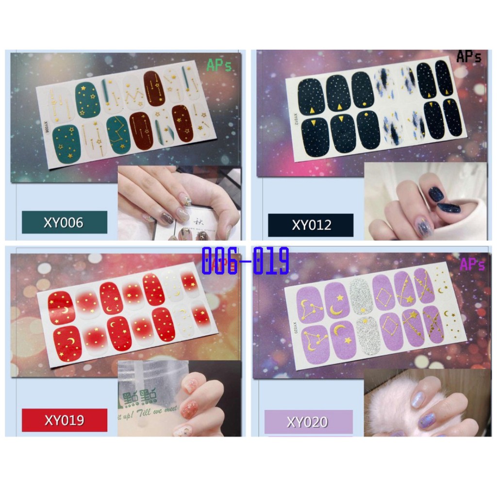 SET 14 MIẾNG DÁN MÓNG TAY TRANG TRÍ NAIL SIÊU TIỆN DỤNG [XY006 - XY020].