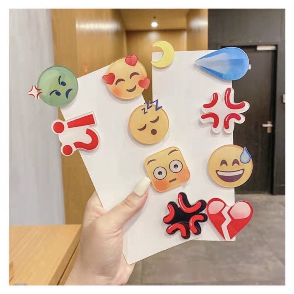 ( LỘT LỚP KEO) Kẹp biểu tượng cảm xúc icon emotion giọt nước giận dữ hot trend mới về Tatitava