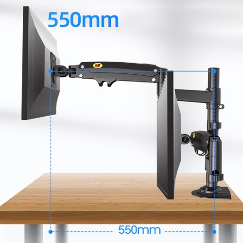 [Chính Hãng] Giá treo giá đỡ 2 màn hình máy tính NB H180 - Nhập Khẩu