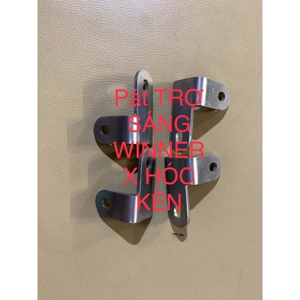 PÁT ĐÈN INOX TRỢ SÁNG DÀNH CHO XE WINNER X HÓC KÈN ( 1 cái )