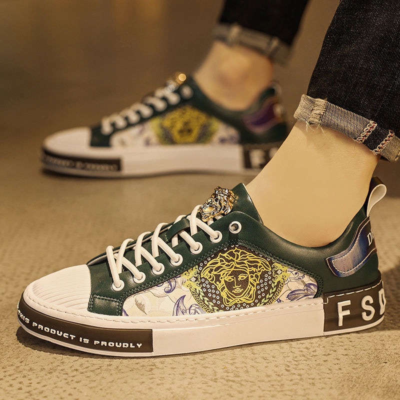 Giày Thể Thao Bằng Da Thật Thoáng Khí Phong Cách Đường Phố Châu Âu Cho Nam