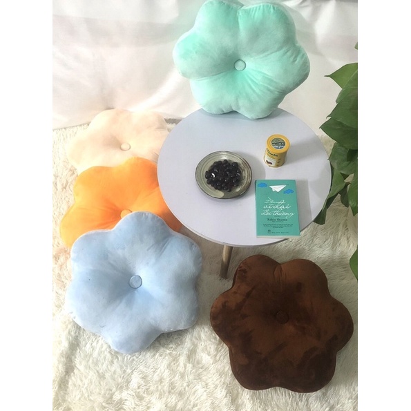 Đệm ghế, gối trang trí, gối tựa gối ôm hình bông hoa - Kanta store