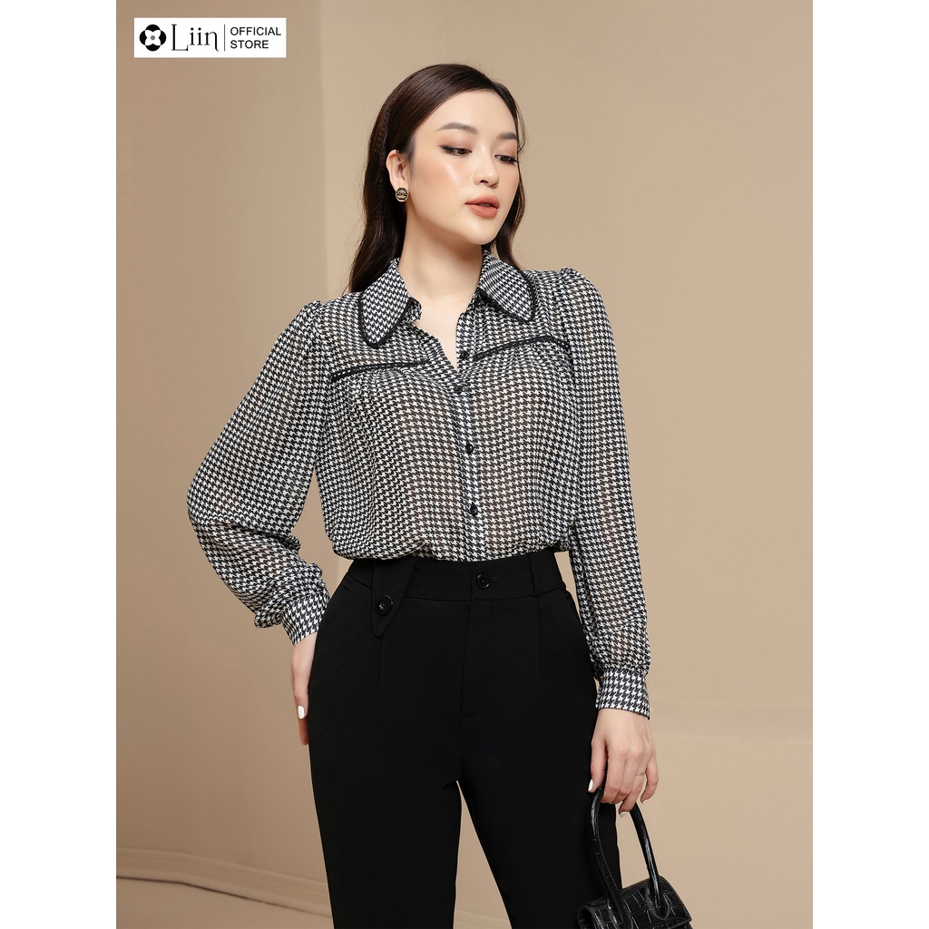 Áo sơ mi Linbi dài tay kẻ Răng Sói Viền Đen phong cách trẻ trung, cá tính liin clothing SM2904