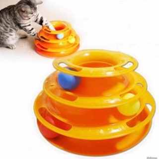 Đồ chơi mèo 3 tầng hình tháp banh cho mèo đùa nghich vui nhộn giảm stress cho Mèo