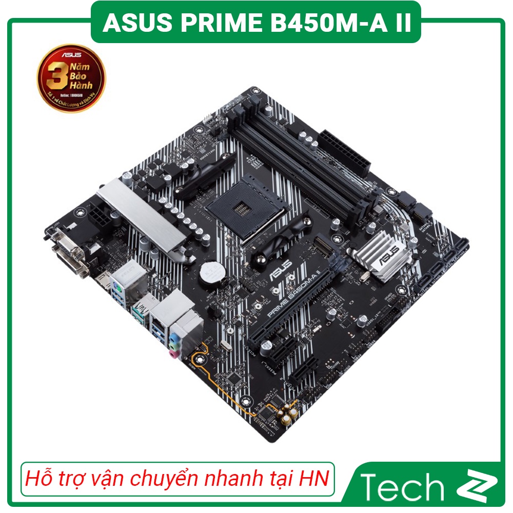 Mainboard ASUS PRIME B450M A II (AMD B450, Socket AM4, m-ATX, 4 khe RAM DDR4)