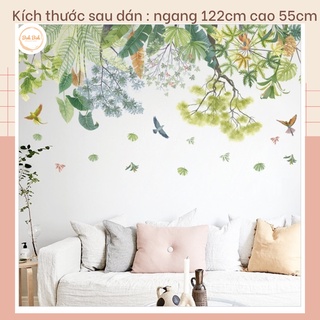 Decal dán tường Tán lá A93 - Decal dán tường Hàn Quốc