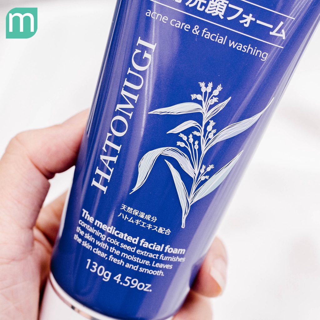 Sữa Rửa Mặt Hatomugi The Medicated Facial Foam 130g (xanh)
