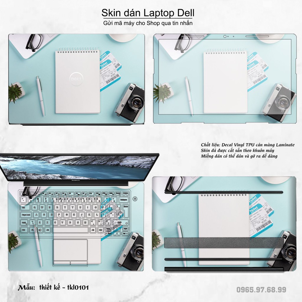 Skin dán Laptop Dell in hình thiết kế nhiều mẫu 2 (inbox mã máy cho Shop)