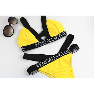Đồ bơi bikini 2 mảnh vàng phong cách