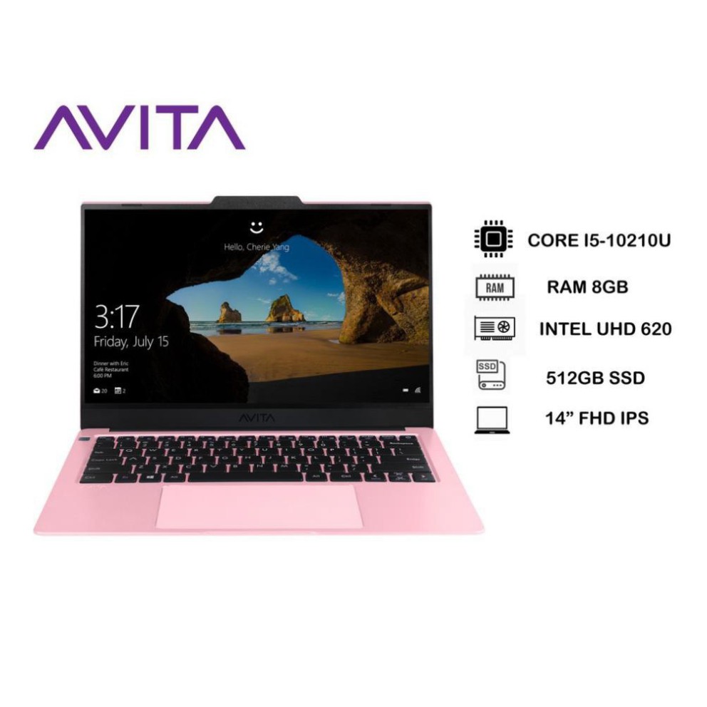 Laptop AVITA LIBER V 14–Màu Hoa Hồng/Core I5-10210U/RAM 8GB/SSD 512GB/ Win 10 Home | WebRaoVat - webraovat.net.vn