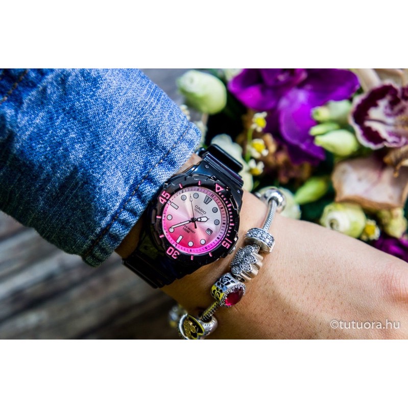 Đồng hồ nữ dây nhựa Casio chính hãng Anh Khuê LRW-200H-4EVDR