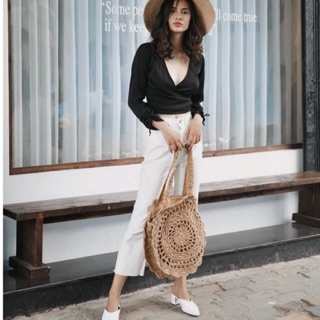 Túi cói Bigsize Ulzzang Hàn Quốc