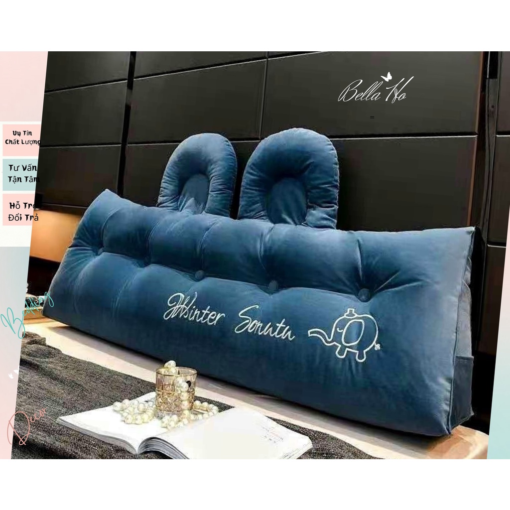 Gối tựa đầu giường , đệm đầu giường , gối trang trí đầu giường tai thỏ
