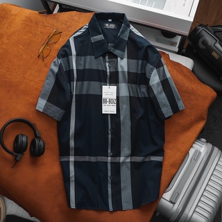 [BigSize] Áo Sơ mi tay ngắn nam BB-Boiz Big caro BBR form bigsize 80kg - 135kg
