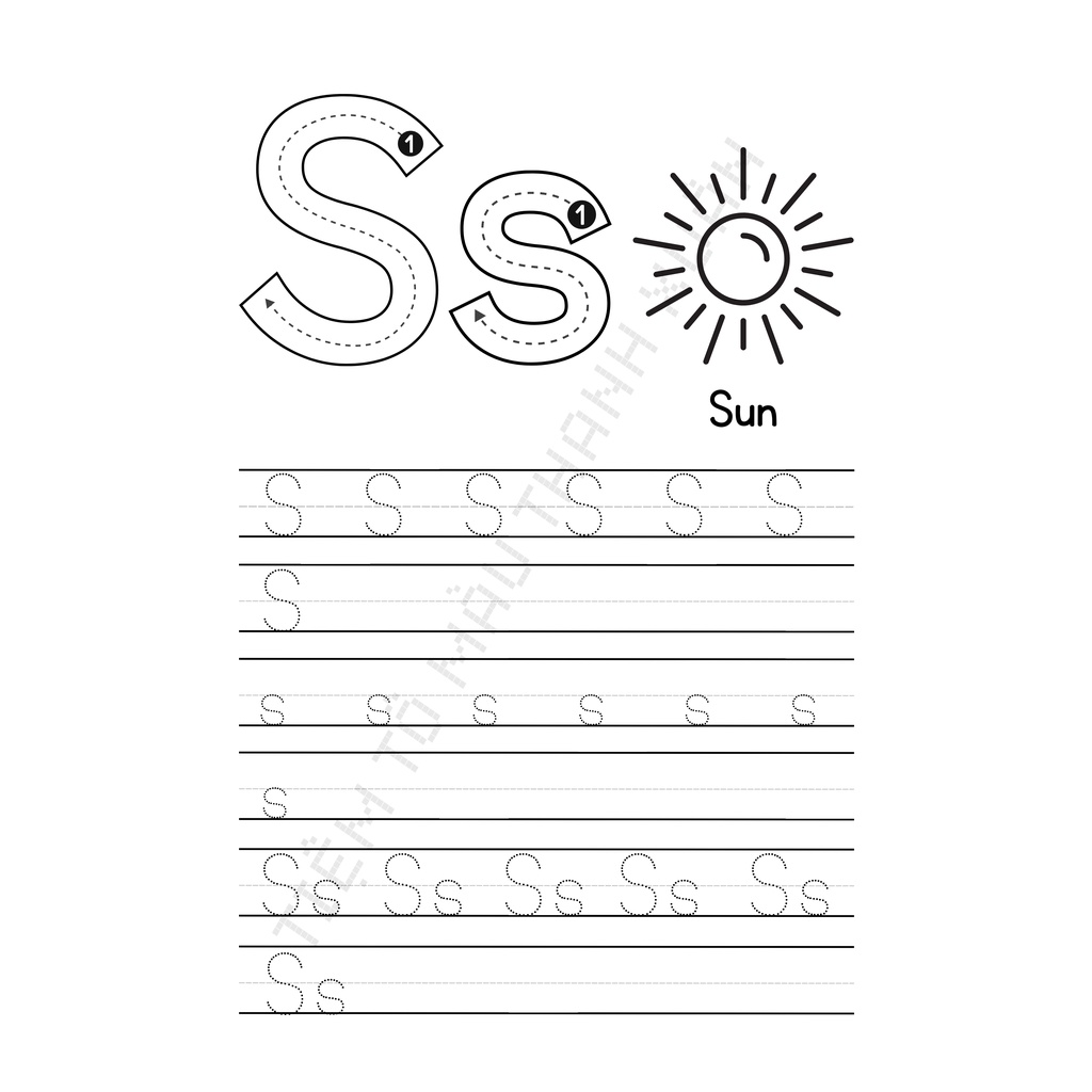 Set 26 Tờ Luyện Viết Bảng Chữ Cái Tiếng Anh Cho Bé - Tiệm Tô Màu Thanh Xuân