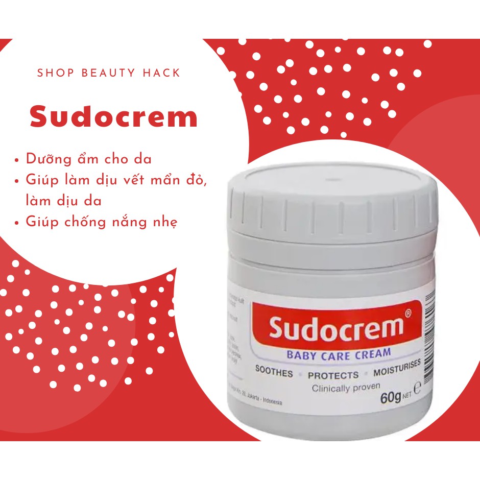 Kem dưỡng Sudocrem Úc chuyên dùng cho da yếu mỏng nhiễm corticoid, dùng cho cả trẻ sơ sinh