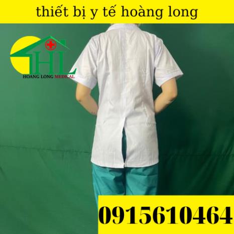 Áo Blouse bác sĩ dáng ngắn - tay cộc nữ các size S M L XL