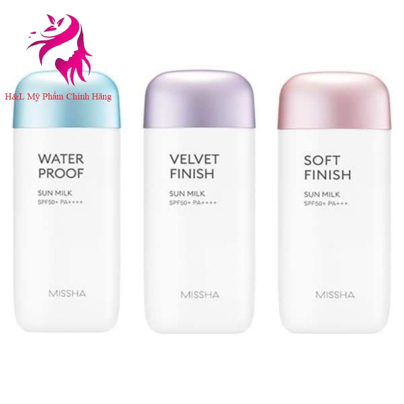 Kem chống nắng Missha 3 màu xanh tím hồng