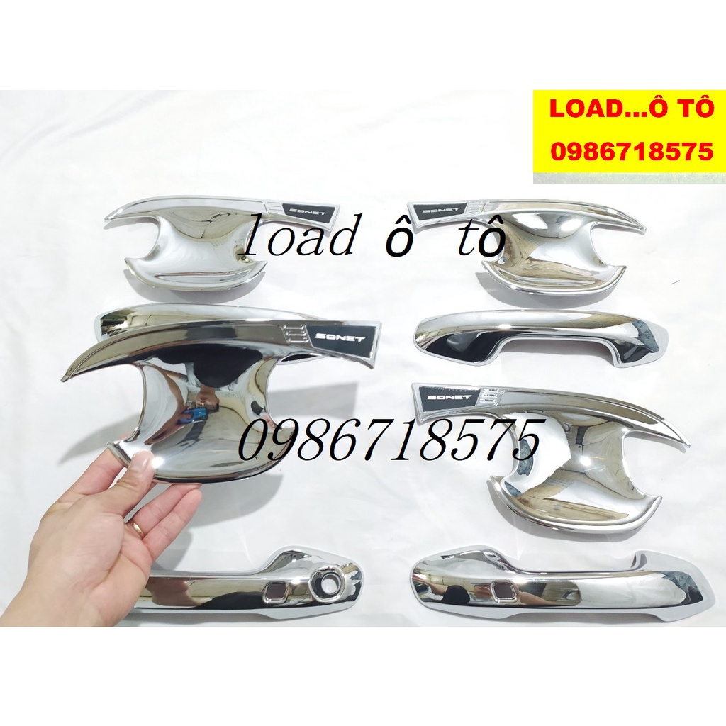 Ốp Tay Nắm, Hõm Cửa Xe KIA Sonet 2022-2023 Mẫu Mạ Crom Loại 1 Cao Cấp