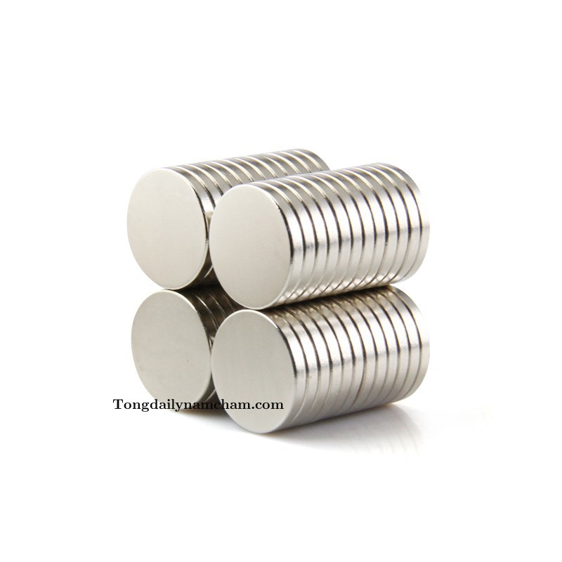 [Xả Kho] Nam châm viên trắng đất hiếm 15x2mm, loại nam châm trắng đất hiếm mỏng nhưng mạnh.