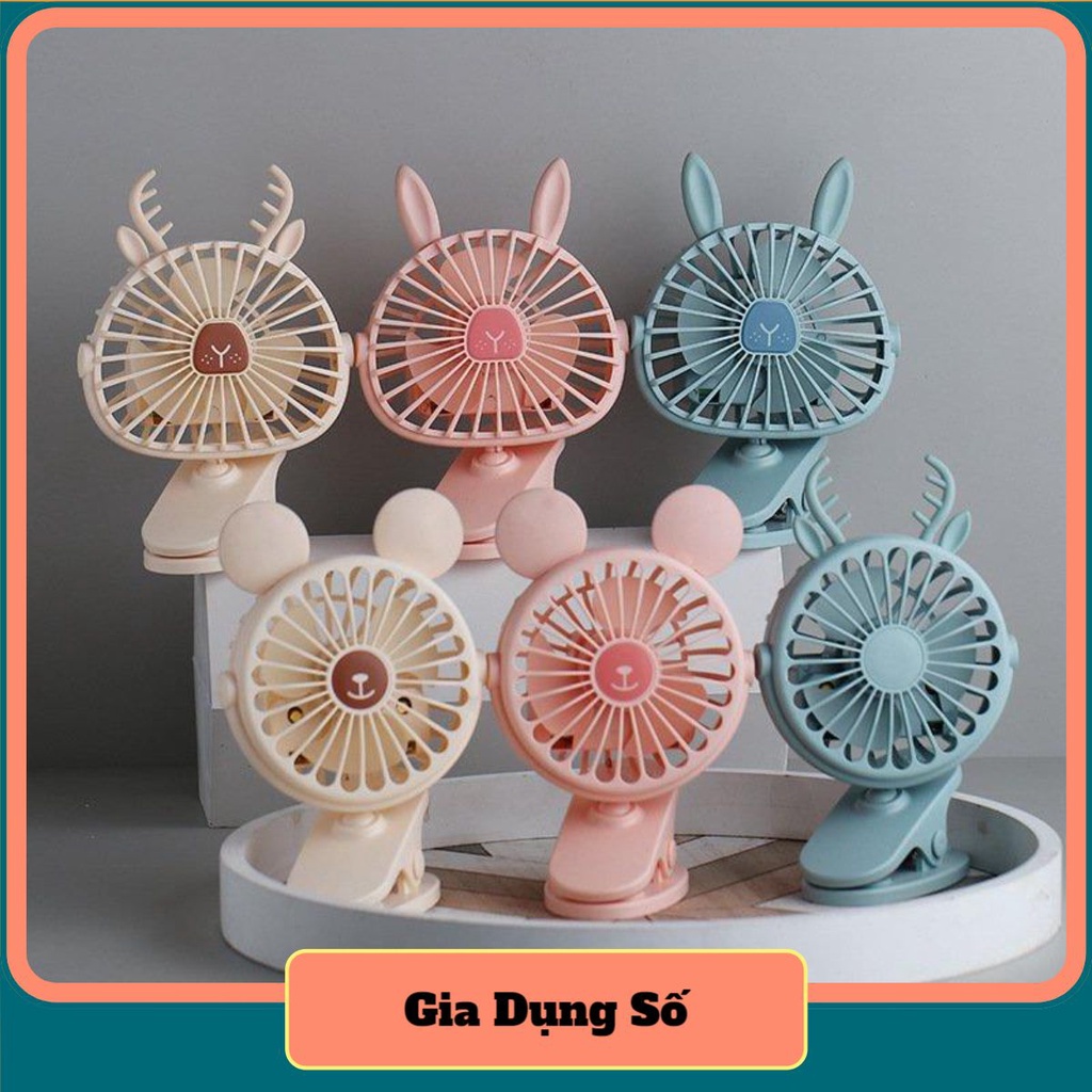Quạt sạc tích điện cầm tay mini MINE FAN 3 cấp độ-kẹp gấp gọn mát pin dung lượng cao tiện lợi
