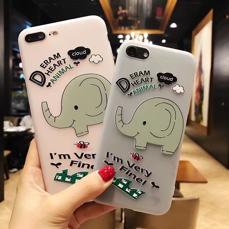 [ IPHONE ] Ốp Voi Và Hươu Cao Cổ - Ốp SIlicon - B071 | BigBuy360 - bigbuy360.vn