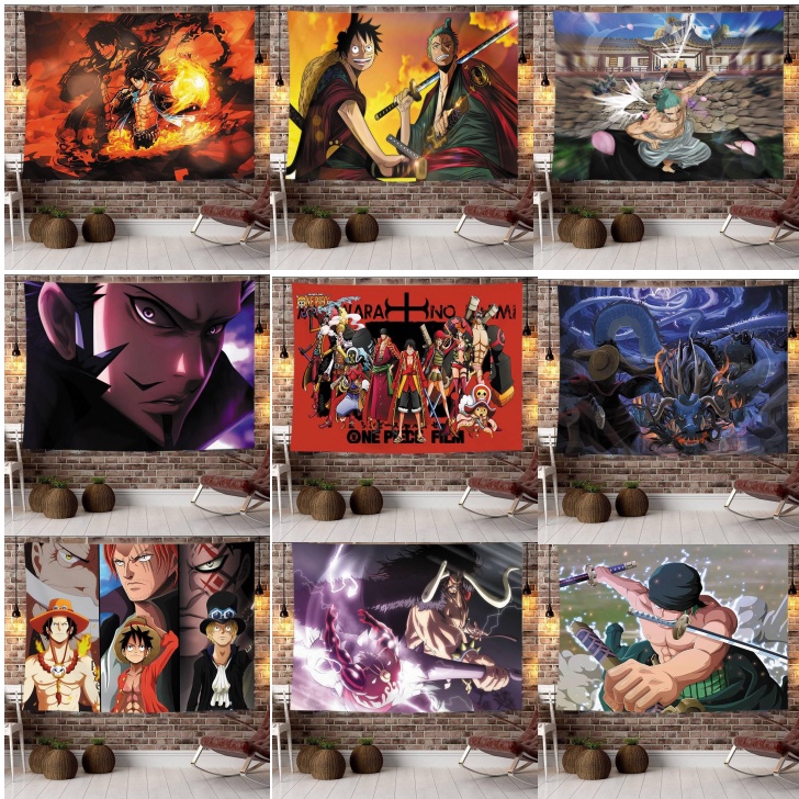Thảm treo tường trang trí in hình anime One Piece