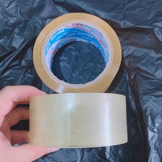 1 cuộn băng keo trong, đục 100ya loại dày